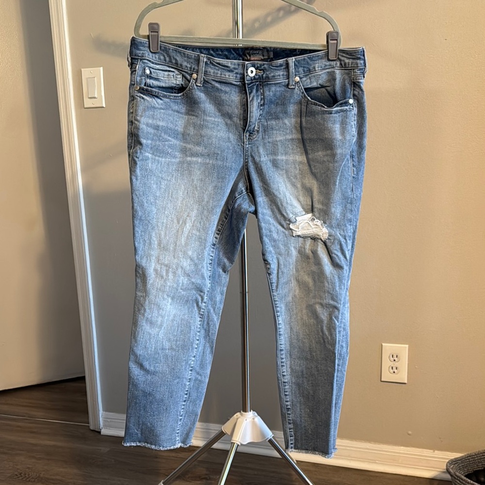 Torrid Blue Boyfriend Jeans Relaxed Distressed